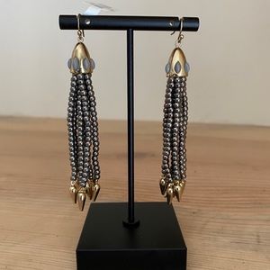 NEIMAN MARCUS GOLD AND SILVER EARRINGS